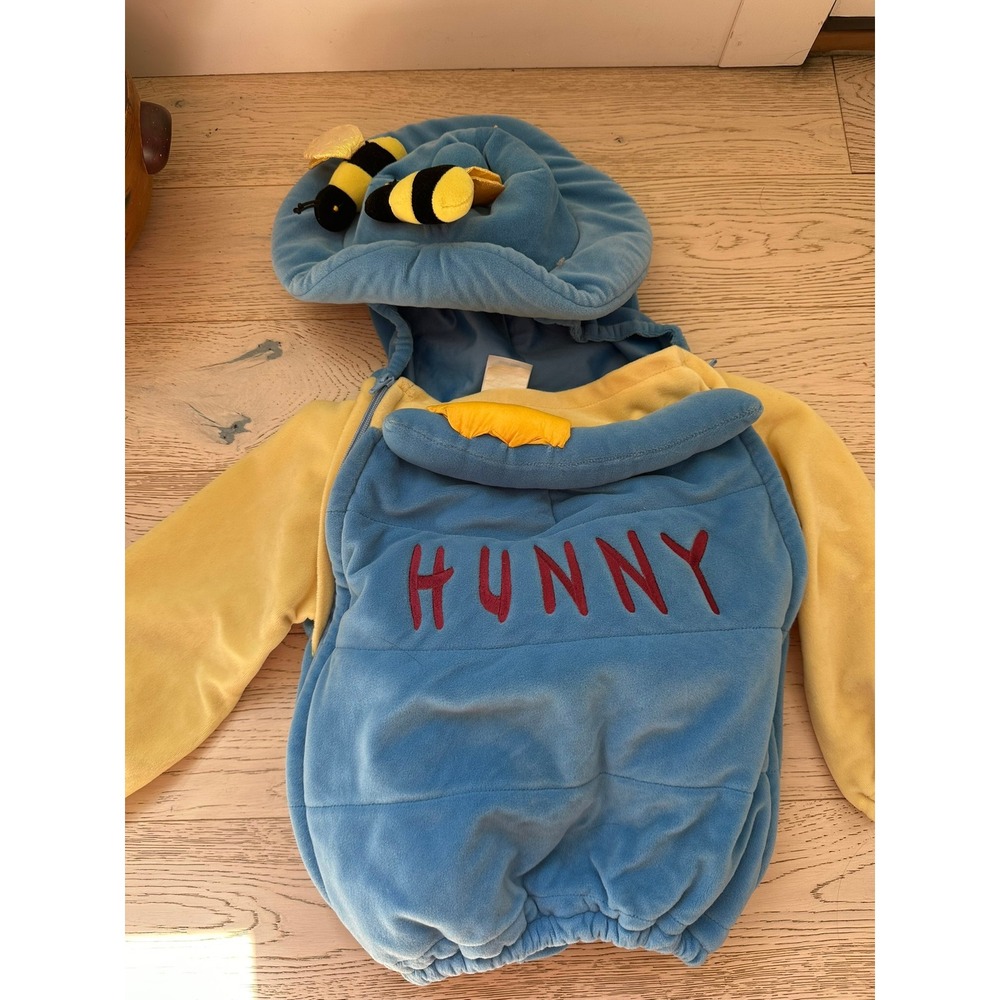 Vintage Disney Store Winnie the Pooh Hunny Pot Costume Yellow Bee Kids 18-24M